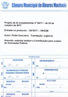 Votação do projeto de lei complementar n°04/17